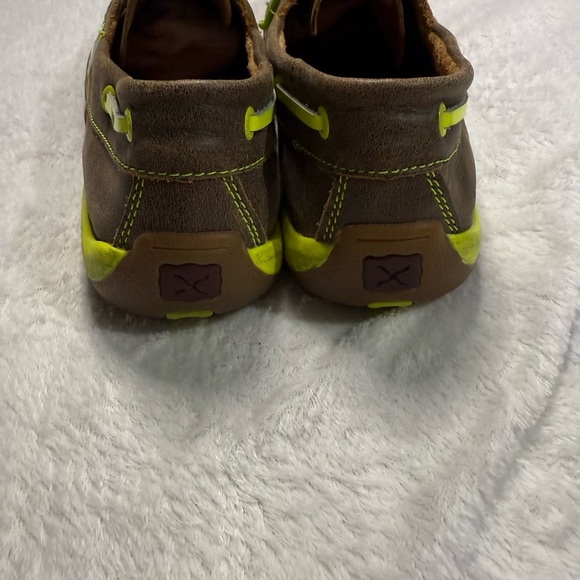 Twisted X Brown and Green Loafers with Moccasin Toe - Picture 6 of 6